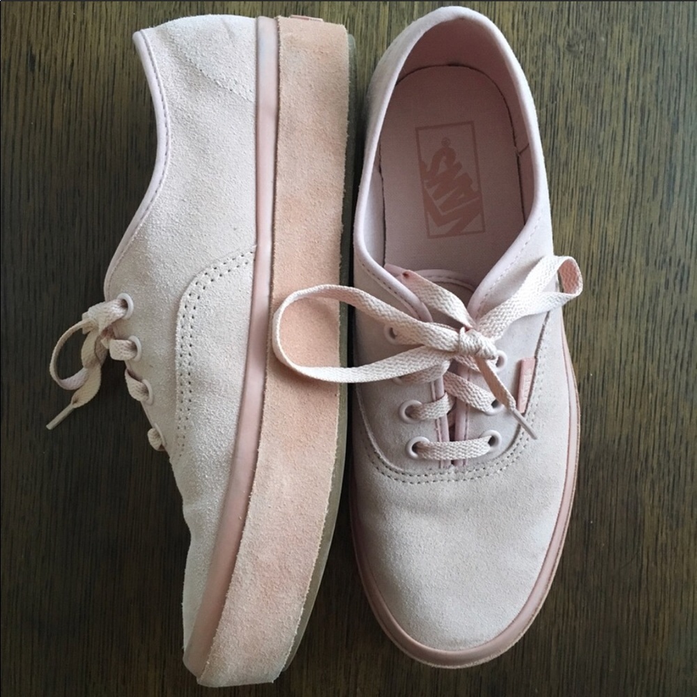Vans platforms pink suede